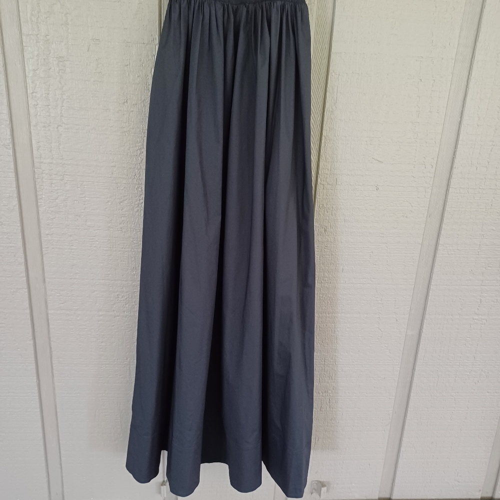 Staud Landry Maxi Dress Size XS Women Feminine Cotton Blend Pockets Smock Black - Picture 4 of 13